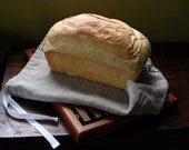Homemade Bread Loaf Bag- Standard Bread Pan- Linen Drawstring Bag- 100% Flax Linen - LeightonPointLinen
