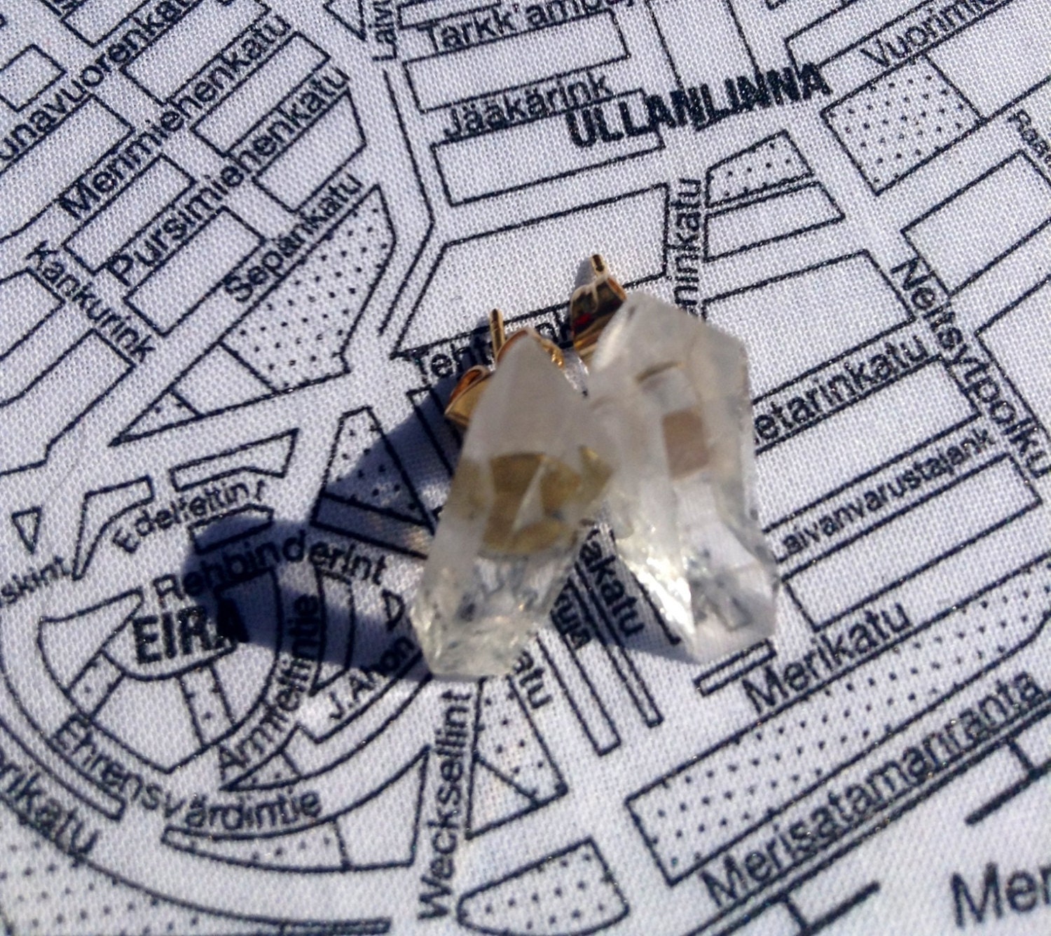 Quartz Crystal Stud Earring