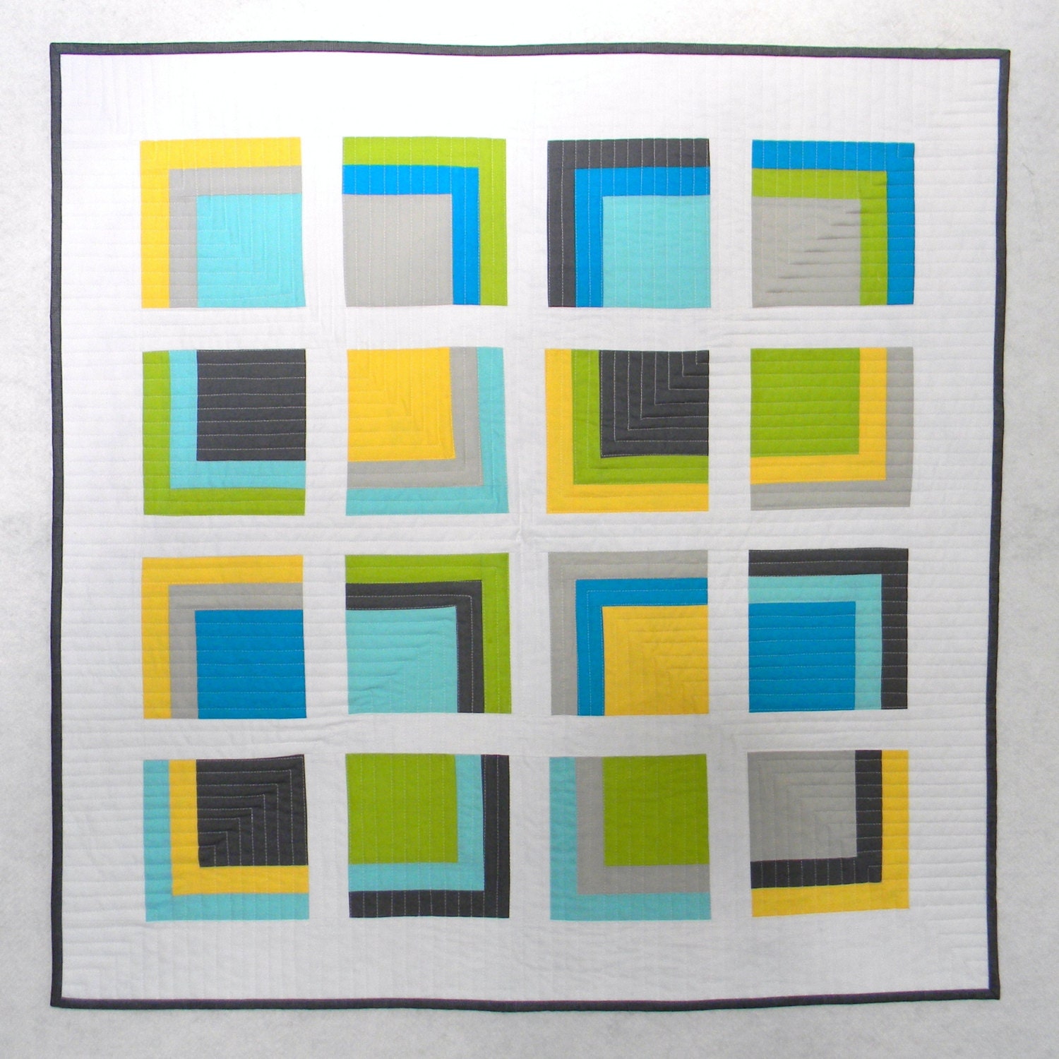 Modern Geometric Baby Quilt