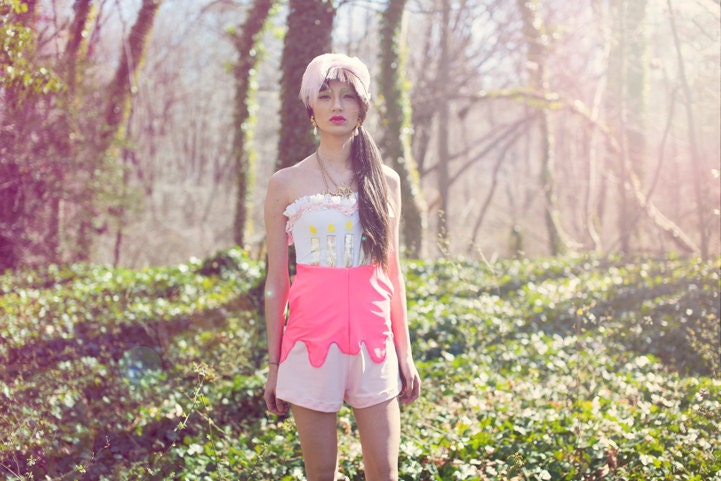 New York Couture Limited Edition WONDERLAND Collection BIRTHDAY Party Romper