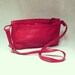 Vintage RED LEATHER PURSE / Awesome Handbag w/Talon Zippers / Handmade in Oregon