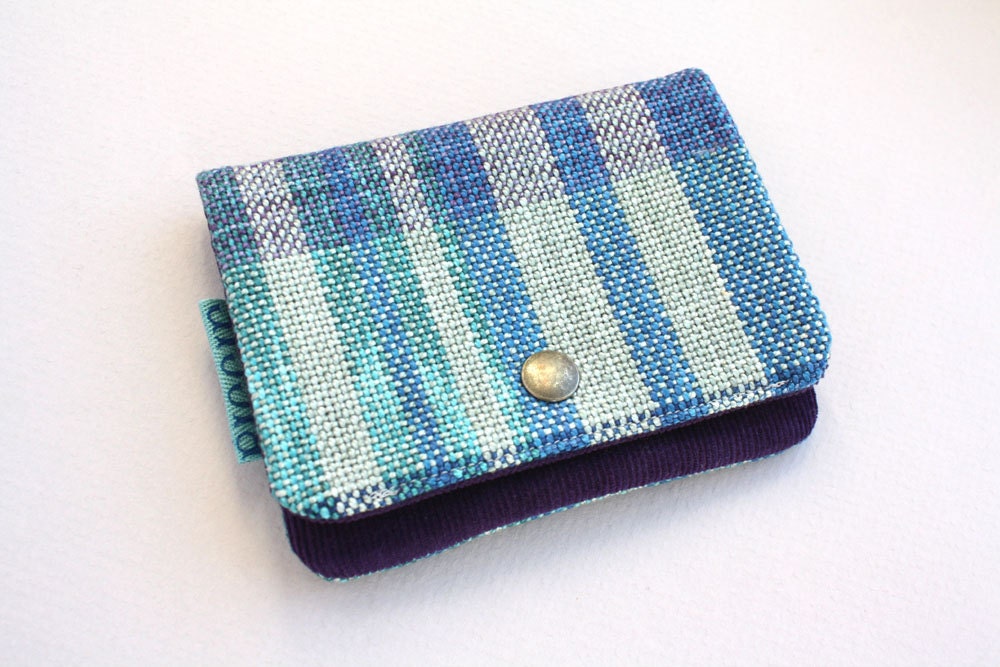 Lil' Pouch - Handwoven Blue/Gray/Purple