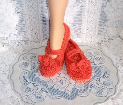 Mary Jane Crochet Slippers,Thick Sole. Dormitory. Fashion. Women US 6-7,euro 37-38