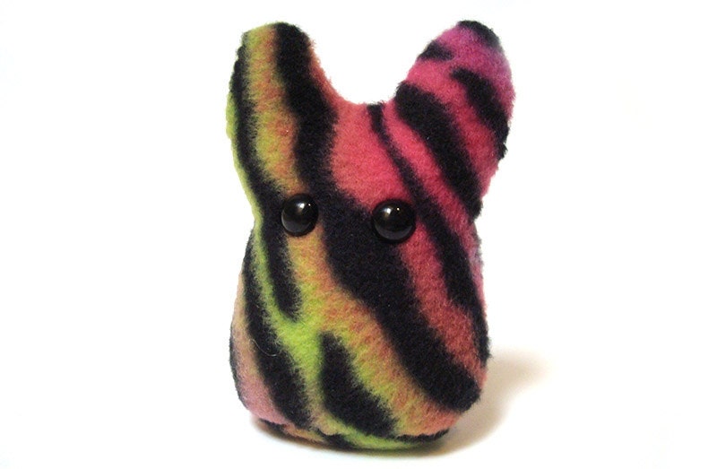 Weird Plush -- Rainbow Safari Something -- Small Stuffed Monster in Pink, Purple, Green