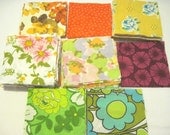 One Pound 4.5 Inch Quilt Squares Reclaimed Linens