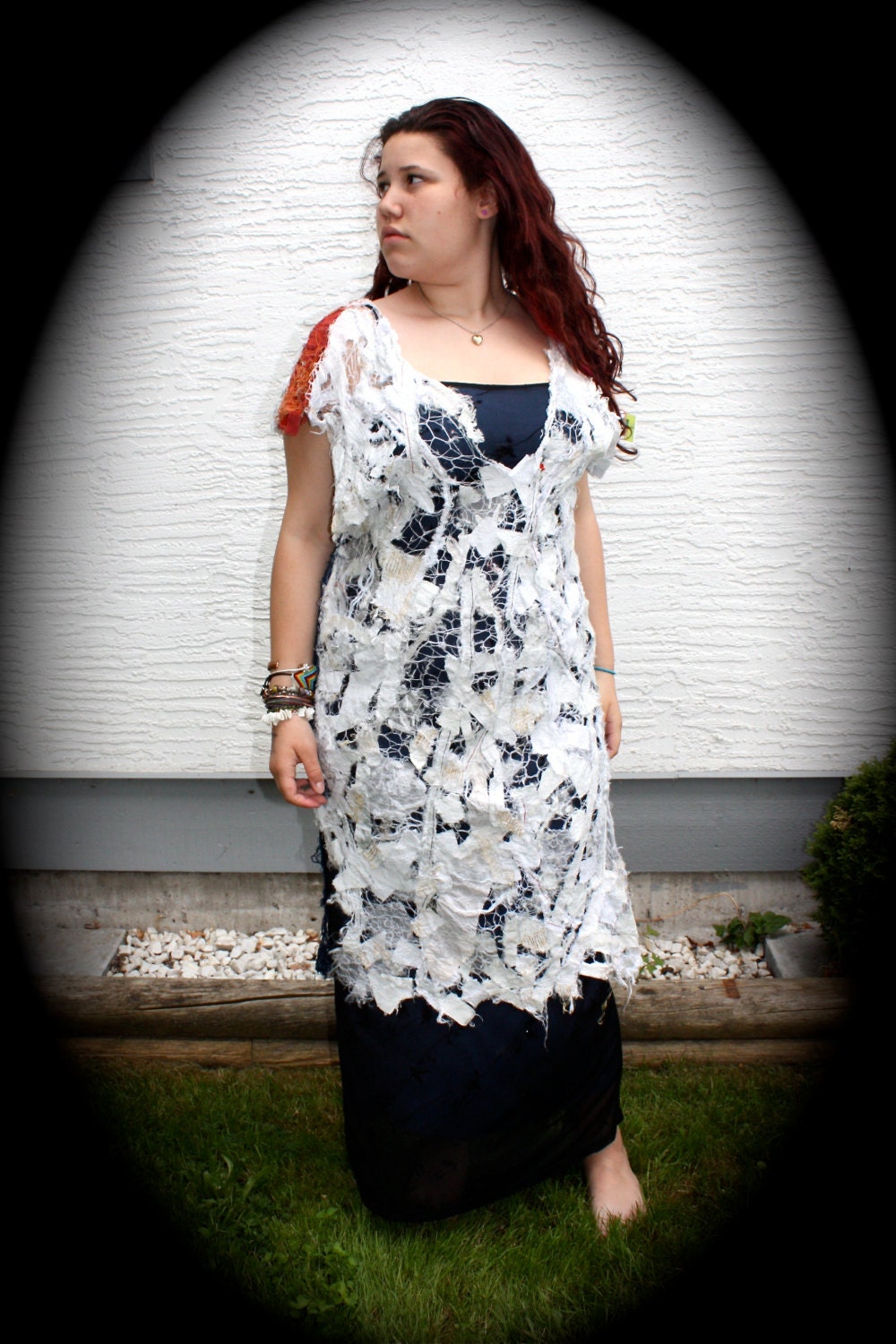 Kingfisher, a Tunic in orange blue and white