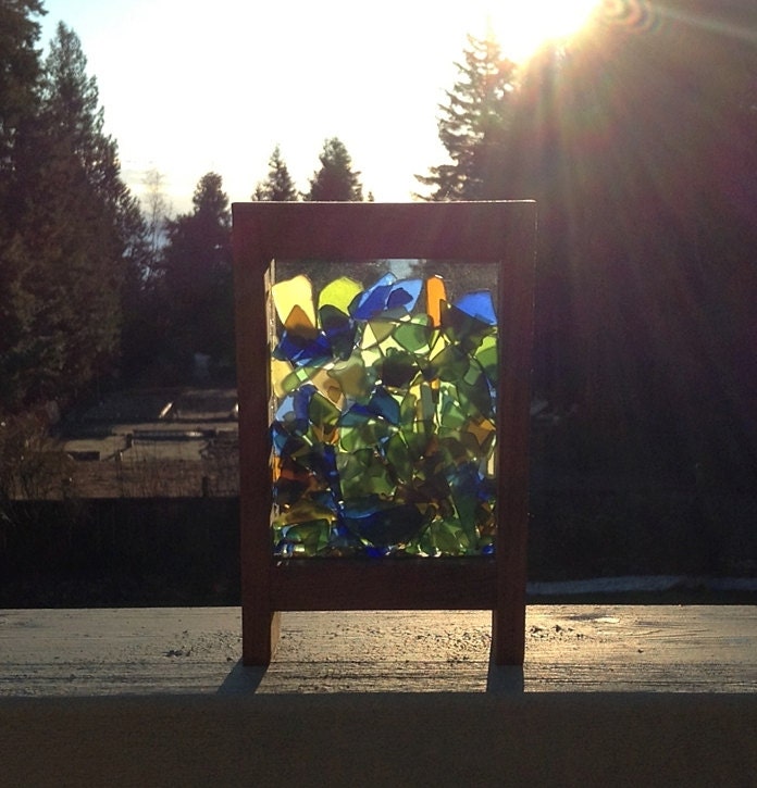 Suncatcher, Sun Catcher, Stained Glass, Beach Glass, Sea Glass, Freestanding