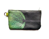 Tree Cell Phone Case in Black Leather and Dark Brown Suede