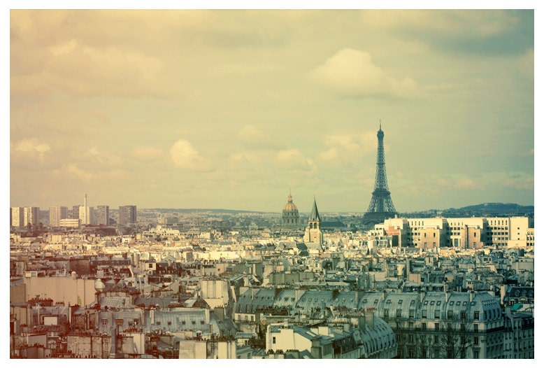 Paris Photography - Paris- France Photograph - French Photography - Pale Paris - Eiffel Tower -  Original Fine Art Photograph