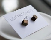 blocks post earrings - shimmer cubes