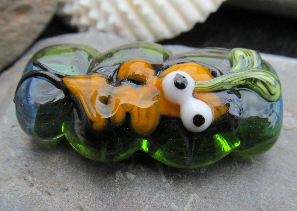 Jasper lampwork focal bead