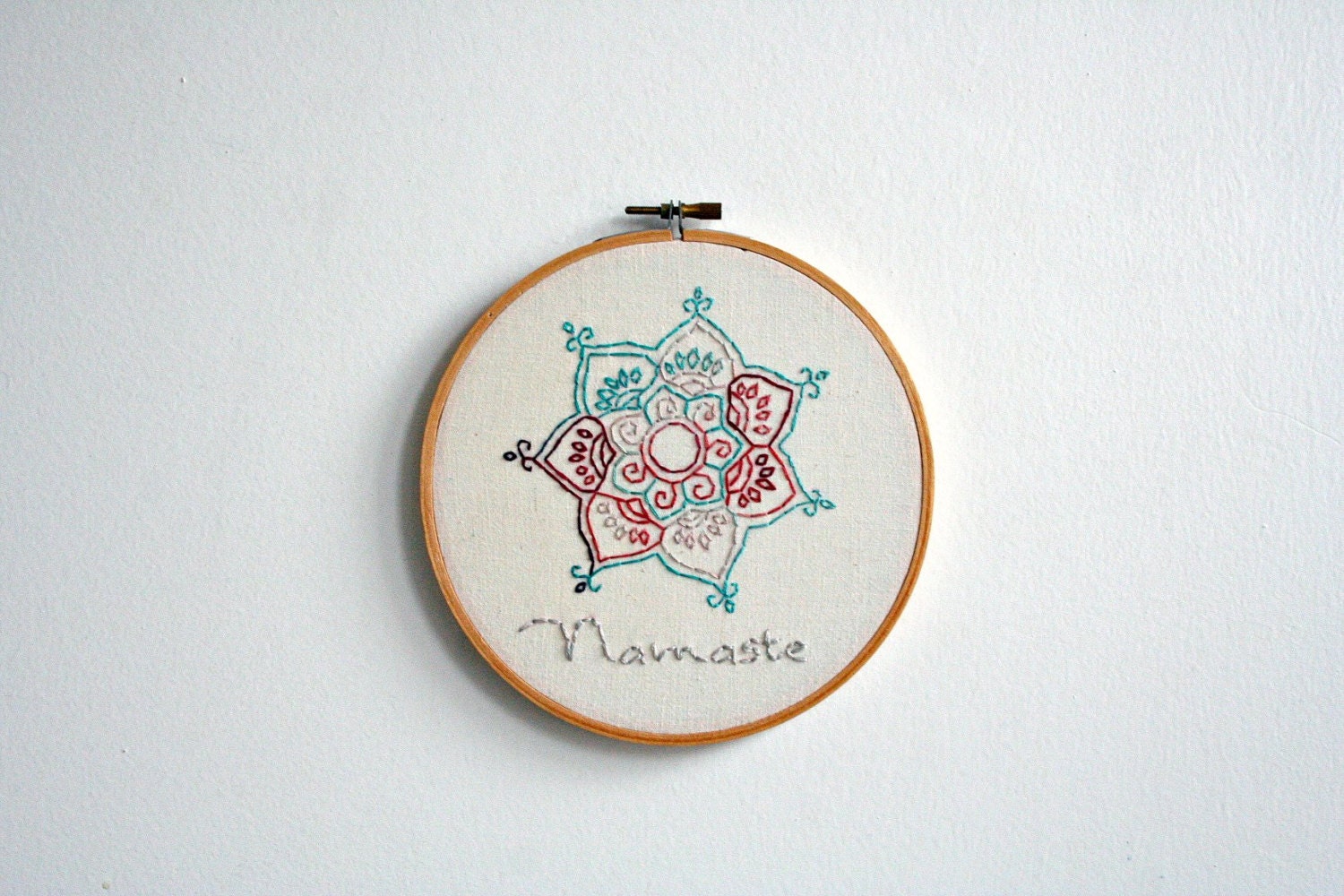 Hand Embroidery Hoop - Namaste