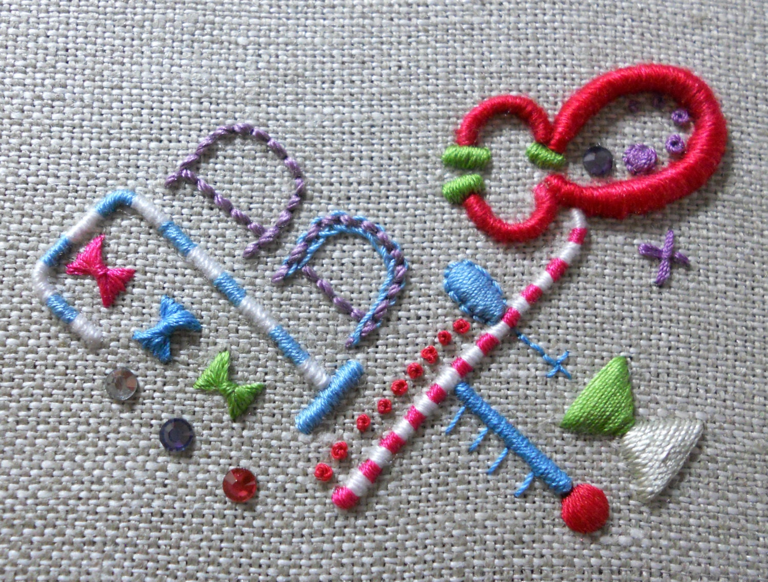 Kandinsky Inspired Hand Embroidered Trinket Jewellery Box