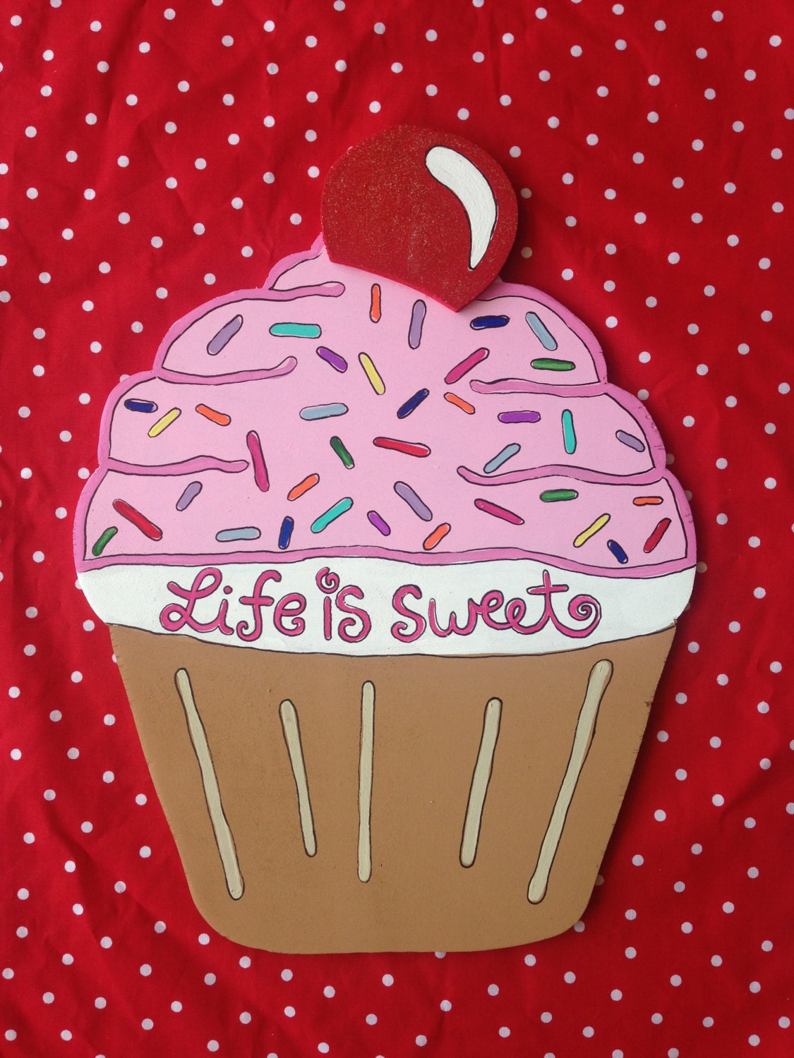 Wooden cupcake