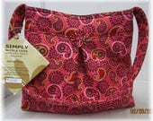 Tote, Pink, Paisley, Handbag, Purse