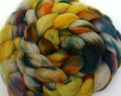 Hilighter -- dyed BFL silk top / roving (4.1 oz.)