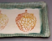 intense yellow flame orange raspberry ceramic serving tray