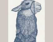 Llama One - Limited Edition of 25 - One Color Screen Print - A5 - Artwork by Karl Addison