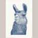 Llama Three - Limited Edition of 25 - One Color Screen Print - A5 - Artwork by Karl Addison
