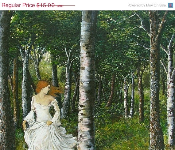 ON SALE Diana - Mythology Pagan Witch Goddess Art 8x10 Print