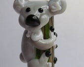 Cute Koala Lampwork Glass Focal Bead for Jewelry or Pendant