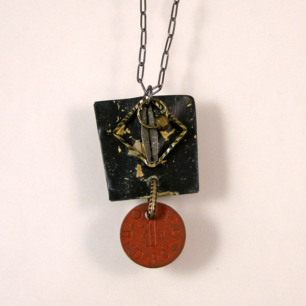 Upcycled Tin Ceiling Necklace