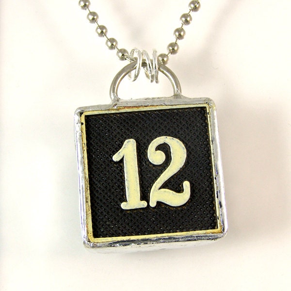 Number 12 Pendant Necklace
