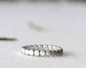 sterling silver pebble band, organic, eco friendly