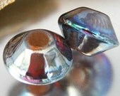 KILLERBEEDZ1 - Iris Yellow Lt. -  Bicone Lampwork Bead Set