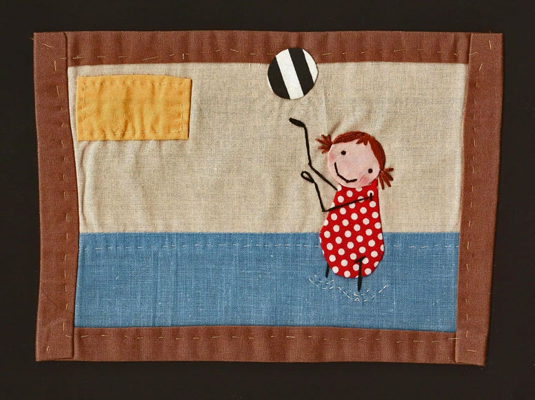 Summer Swim,,,,,Little Mini Quilt, art quilt