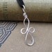 Little Loopy Celtic Cross Silver Wire Pendant- Celtic Cross Necklace - Wire Cross, First Communion, Confirmation Gift Jewelry