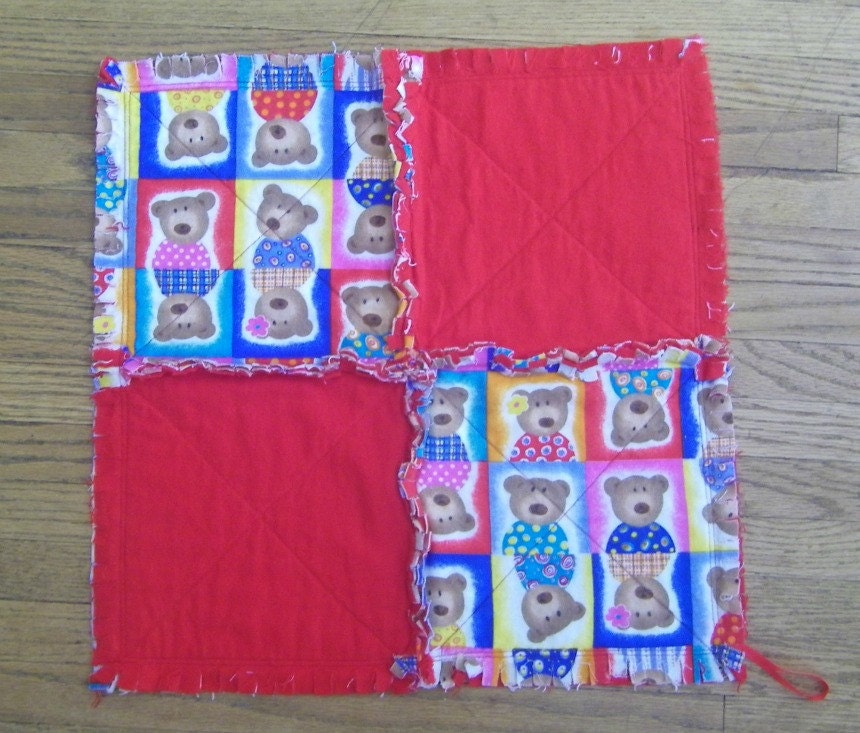 Baby Security Rag Quilt Blanket Lovey Pacifier Holder
