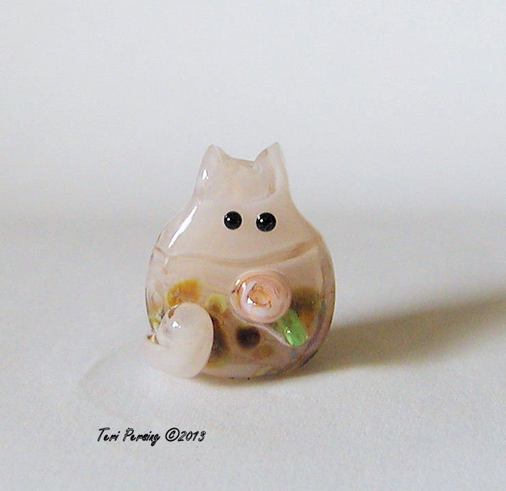 Kitten Bead Handmade Lampwork Focal - Valley Itty BittyatCat