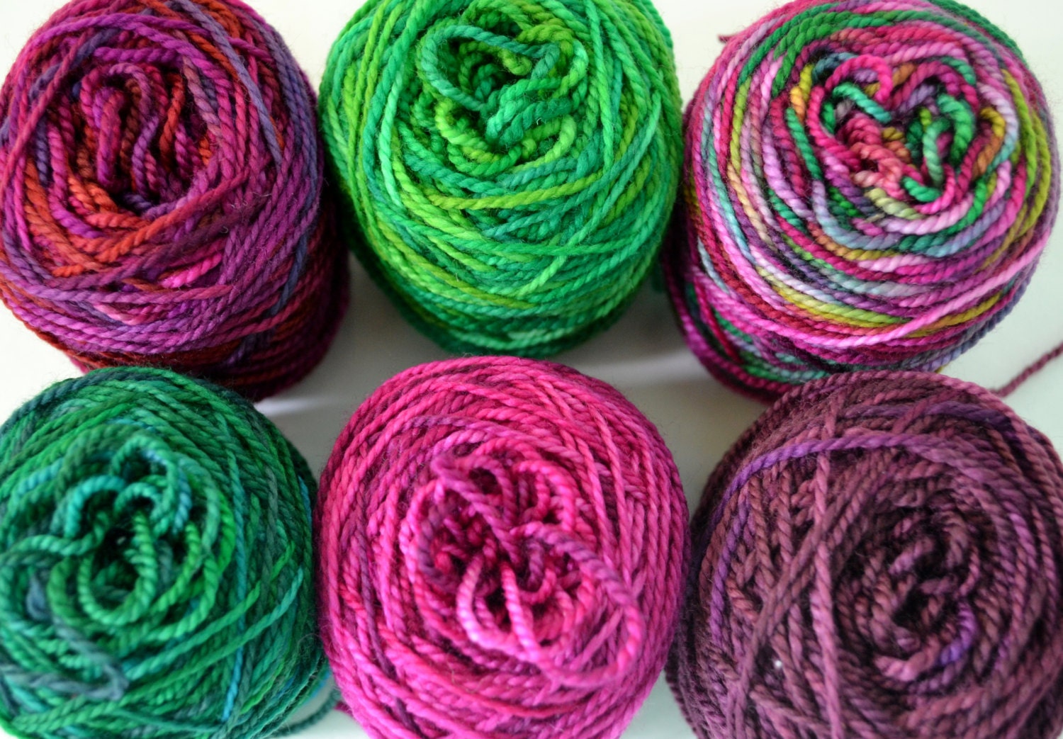 Knitter's 6 Pack-- Deep Pinks and Greens