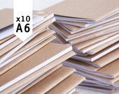 pack of 10 - recycled A6 notebooks - blank