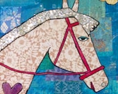 Equestrian Horse Quote Folk Art. "She Kisses Her Horse on the Lips." FOLK ART MAGNET. Dressage. Cowboy. Hunter Jumper. Western.