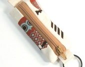 Lip Balm Cozy / Lipstick Case Zipper Key Chain - Hooty Owl