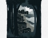 The Waves Come Crashing - Screenprinted Art Print