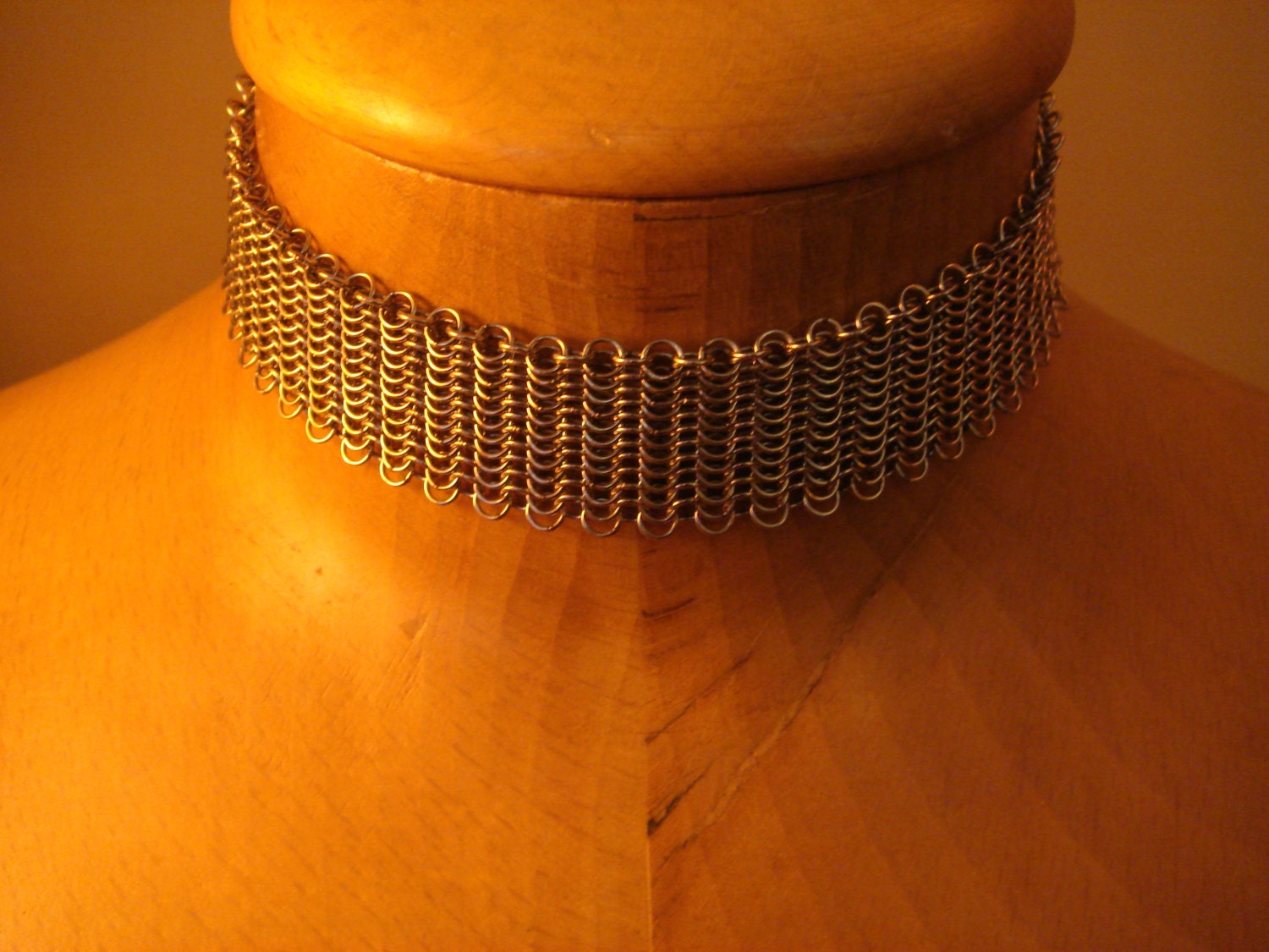 chainmaille stainless steel mesh unisex choker