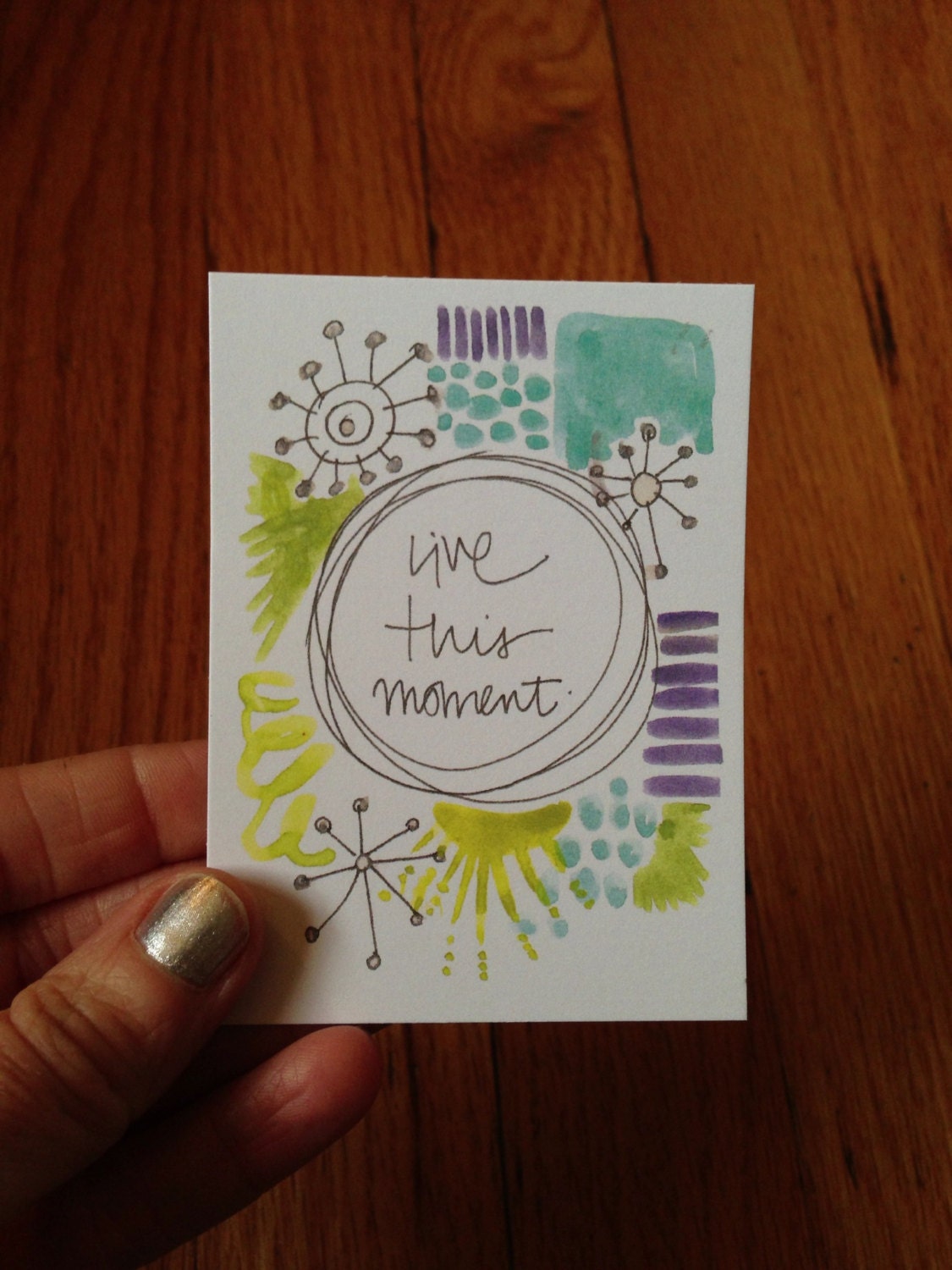 single wisdom card : live this moment.