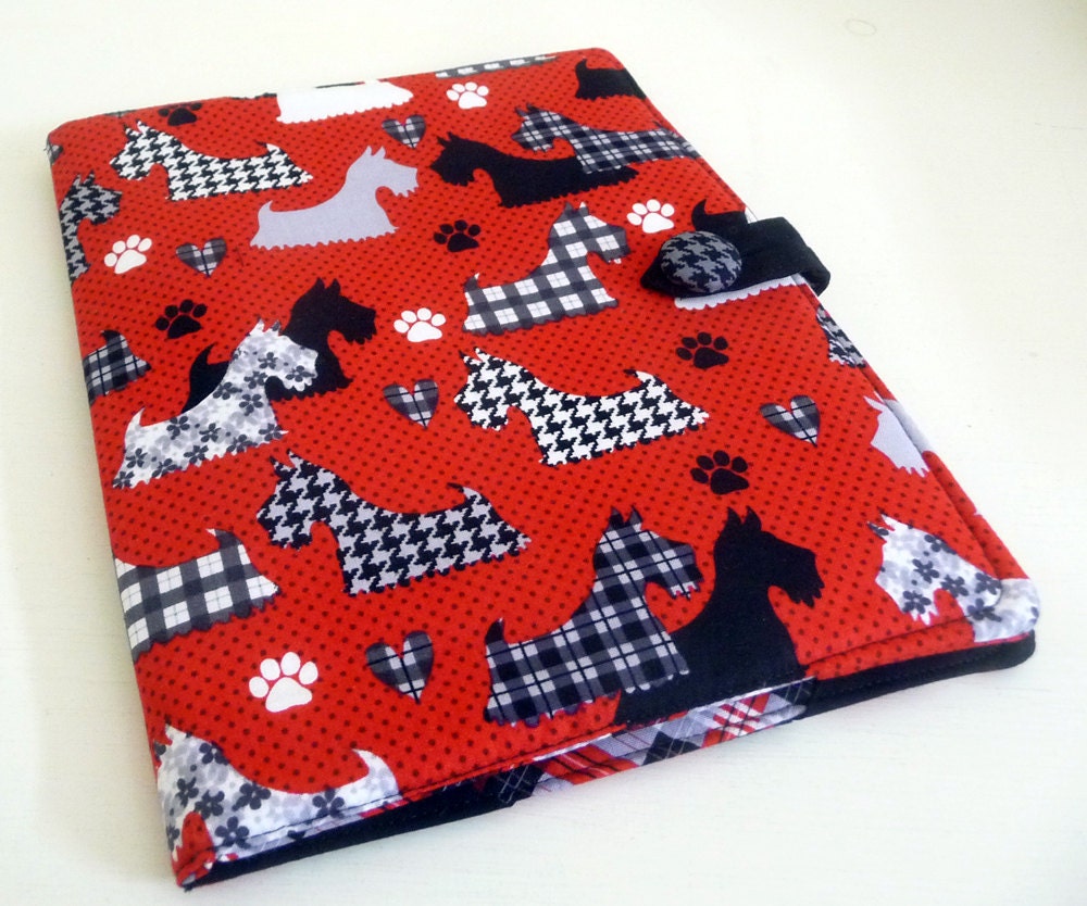 Cute Red Scottie Dog iPad, Kindle, Nook, Kobo Cover, Made to order