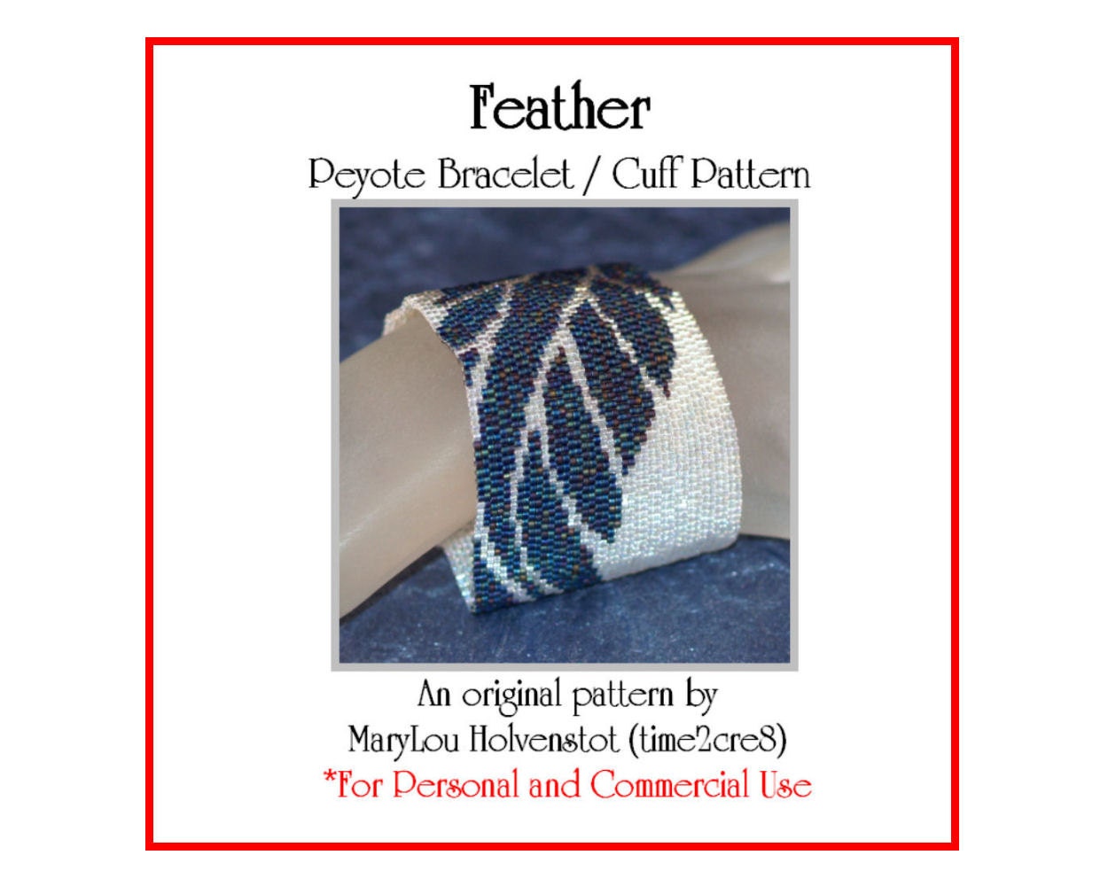 Peyote Bracelet Pattern ... FEATHER ... Modern . Simple . Bold . Wide . Graphic . Stylized . Bird . Avian . Make It Yourself . 3 for 2