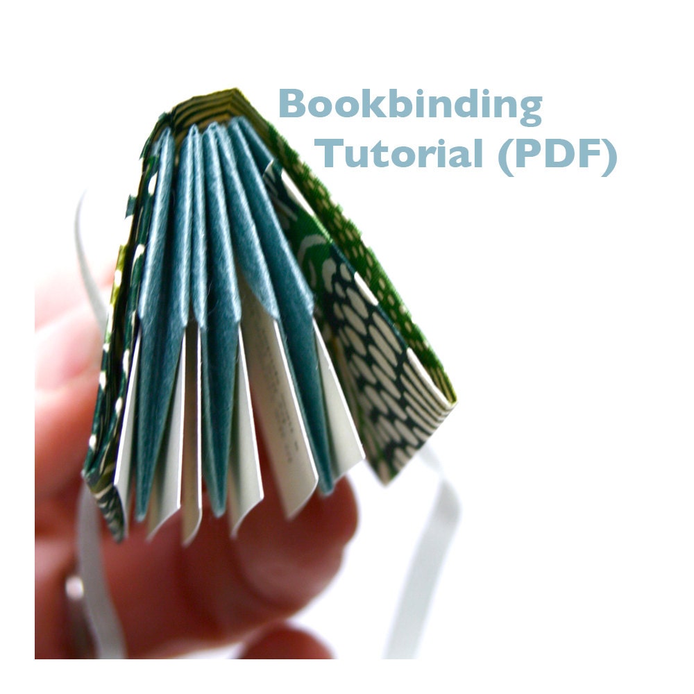 Digital Bookbinding Tutorial (PDF), DIY bookmaking, folded origami book instructions, book making pattern