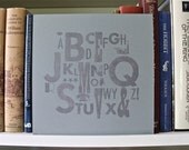 Letterpress Alphabet - Gray