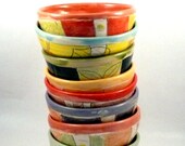 Ceramic Salad bowl / handmade carved / sculpted soup bowl/ cereal bowl/ ice cream dish  - woodland home decor MADE TO ORDER