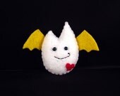 Valentine Batling Keychain Charm Plush - White