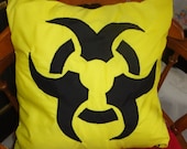 Applique Biohazard Warning Sign Cushion Cover - 50% Off Limited Time