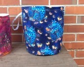 KIP Medium Knitting Project Bag Indigo Kitties