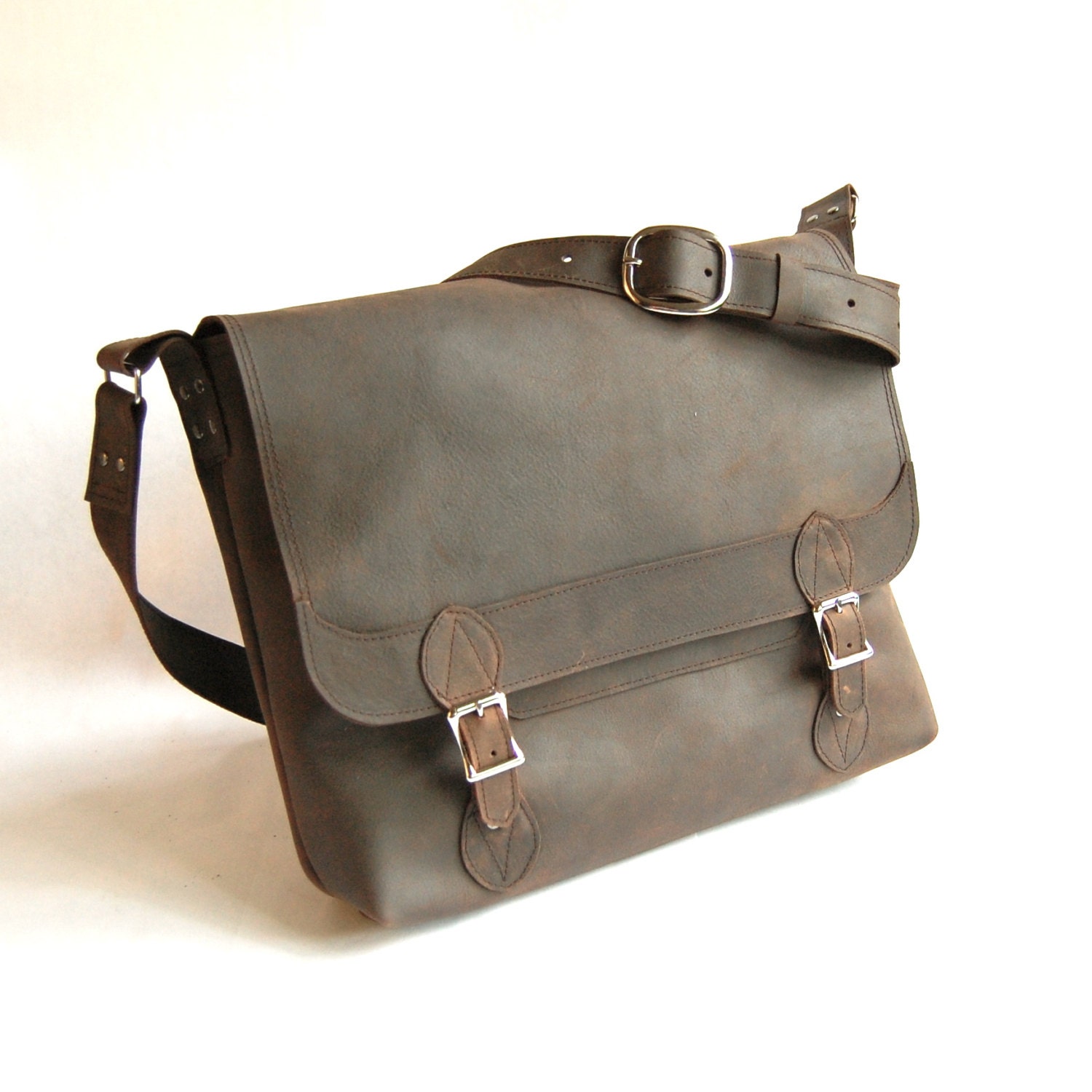 Vintage Style Oiled Leather Messenger
