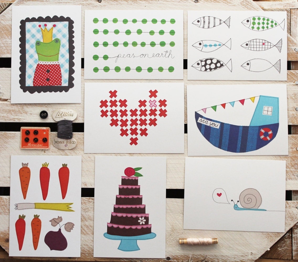 Set of 8 postcards NEW Spring 2013